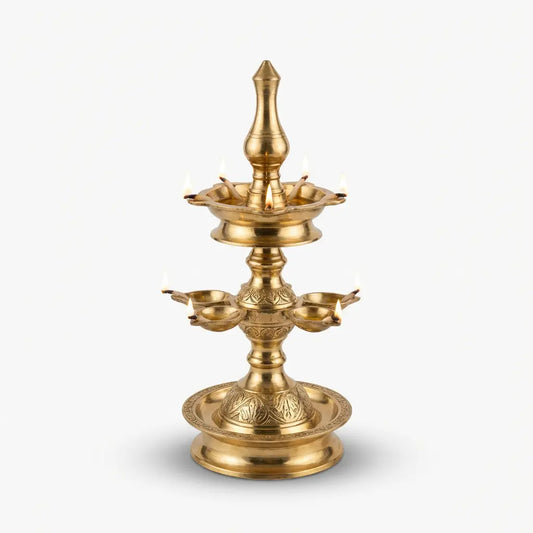Traditional Nilavilakku Brass Lamp for Daily Pooja