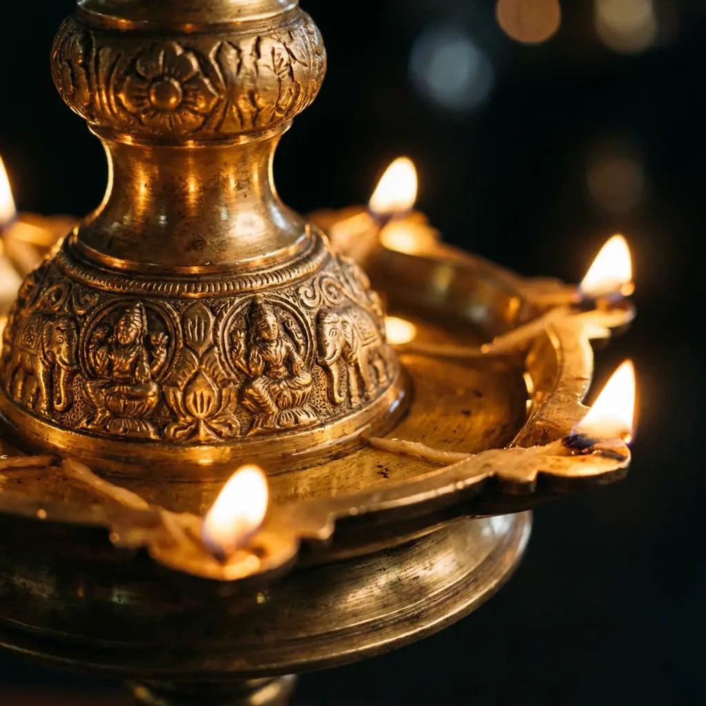 Traditional Nilavilakku Brass Lamp for Daily Pooja
